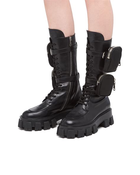 leather prada|prada leather boots.